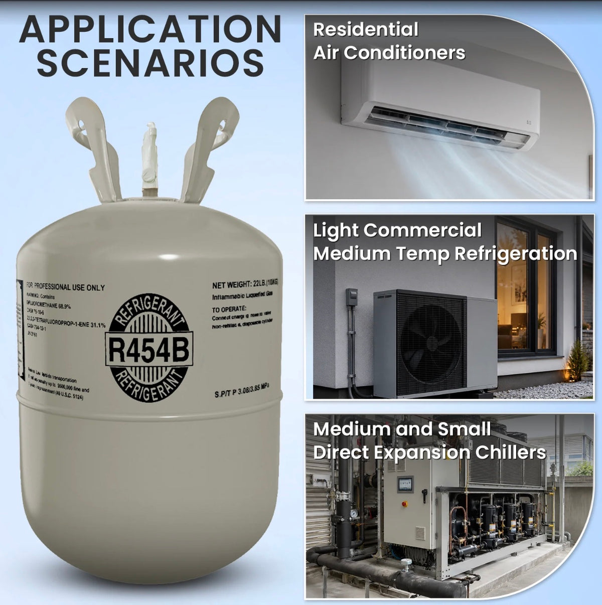 R454B refrigerant cylinder