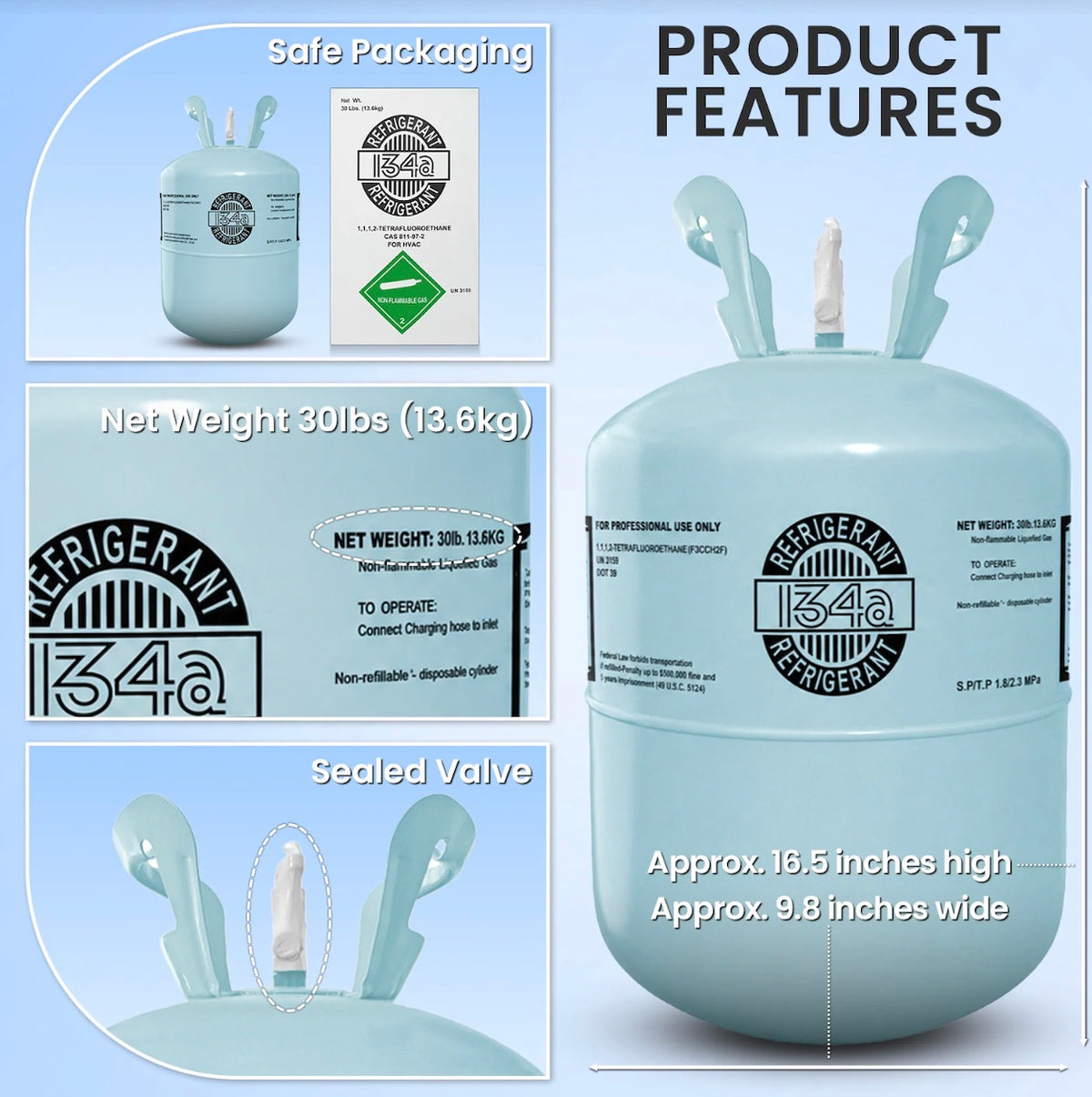 R134A compatible HVAC or refrigeration equipment