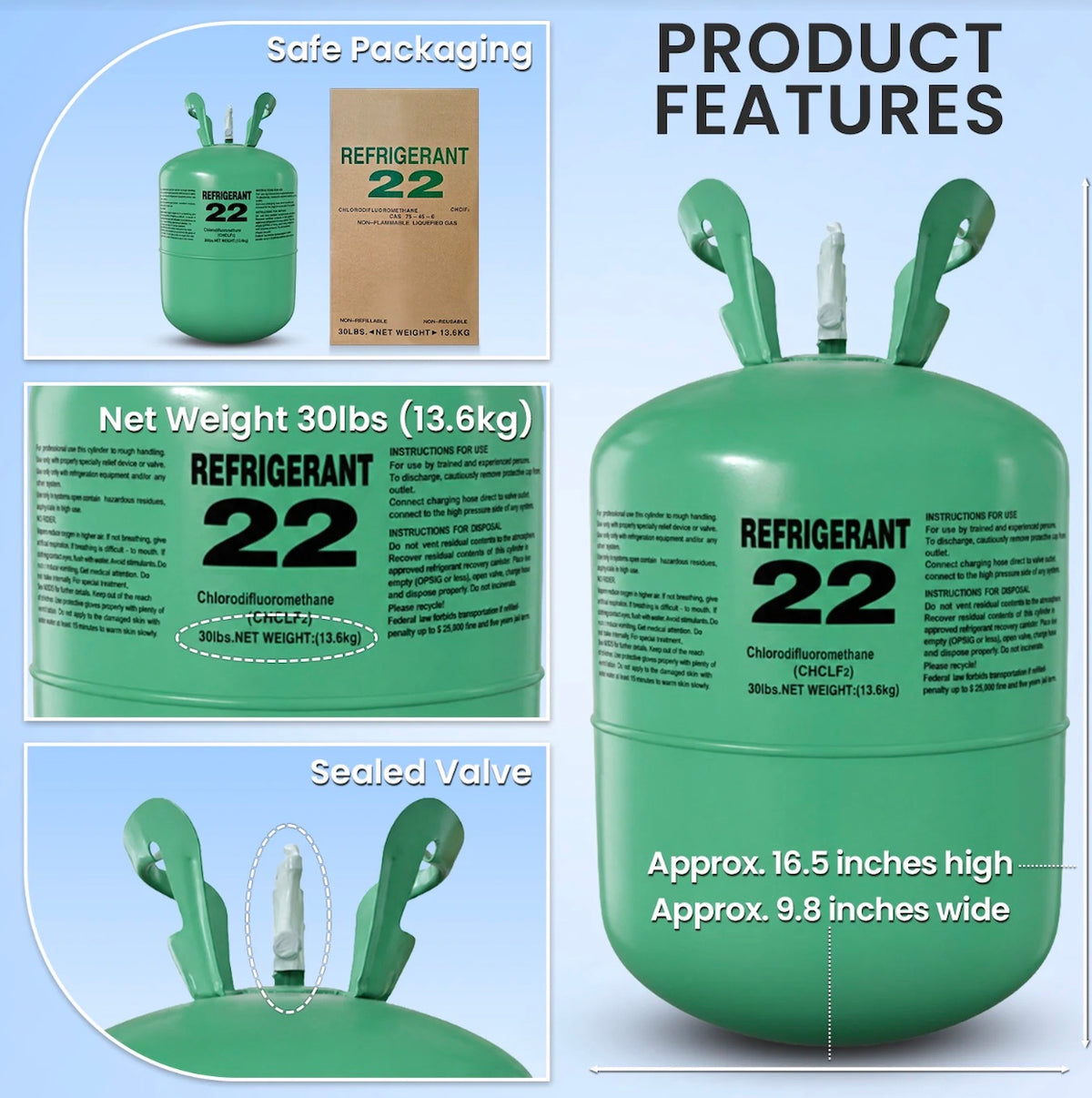 R22 compatible HVAC or refrigeration equipment