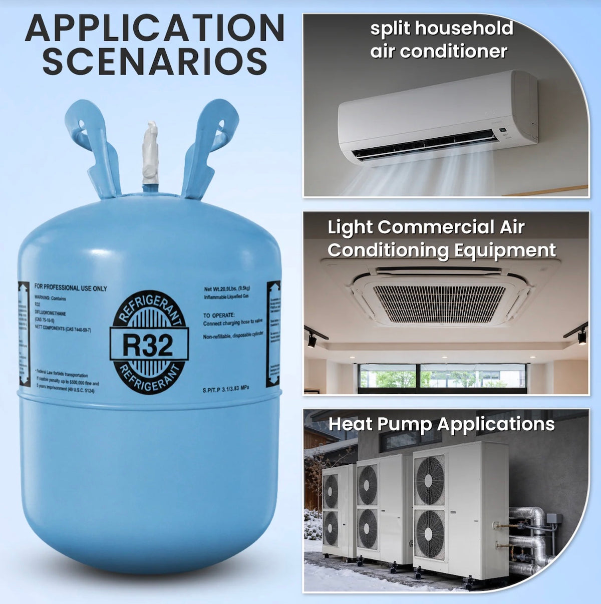 R32 refrigerant cylinder